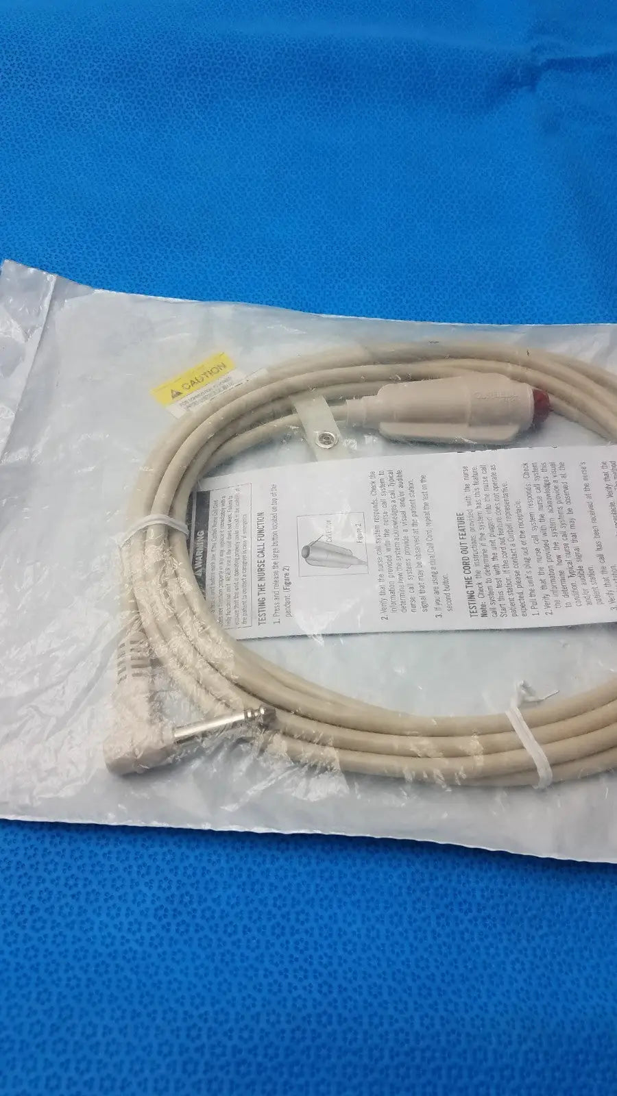 Crest Healthcare 7700B-12 Call Cord – 1/4" Plug – Single Patient