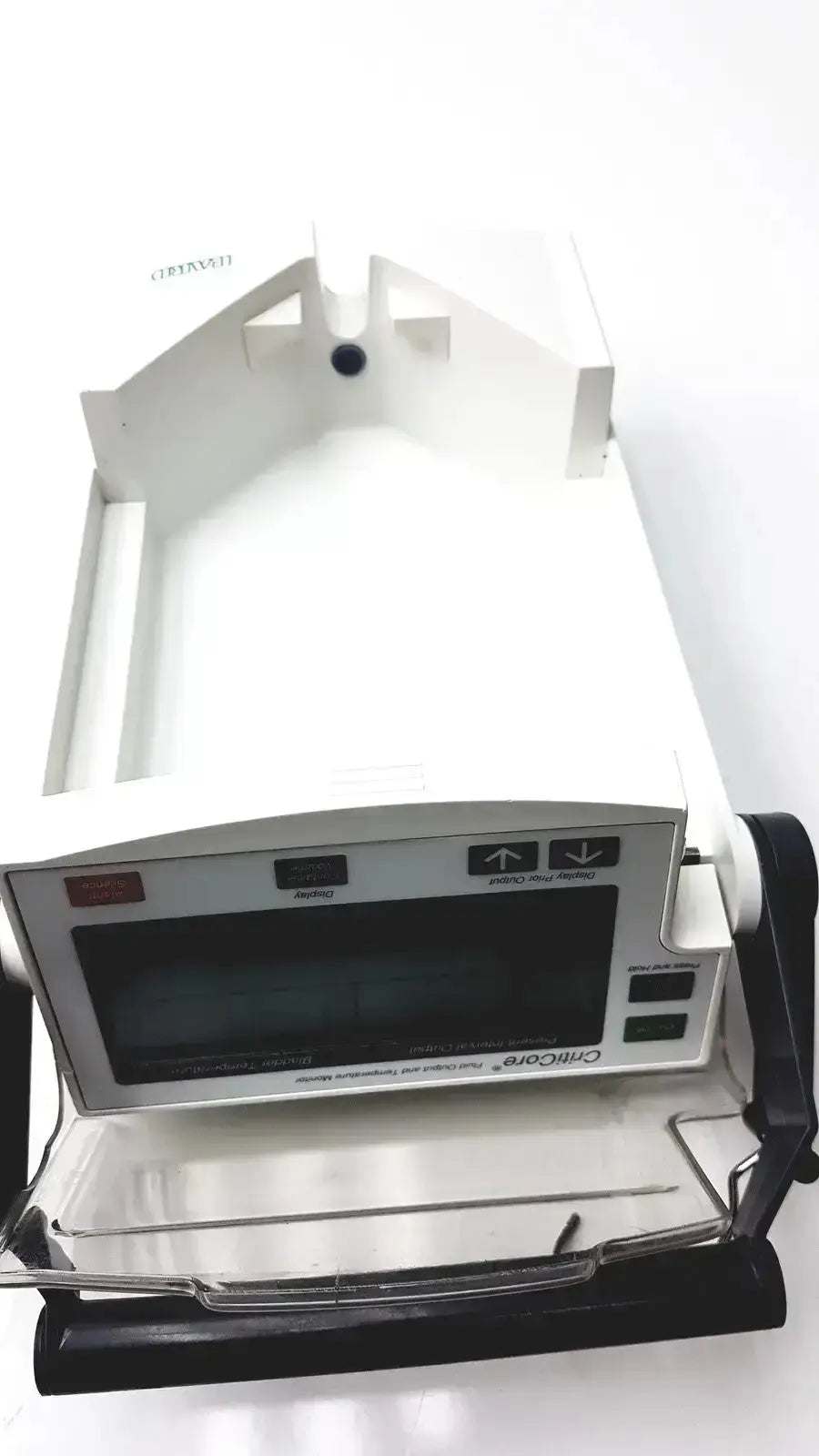 White plastic and metal citicash atm cash dispenser with digital display for criticore fluid output temperature monitor model 000002n