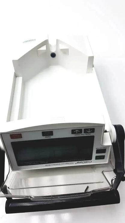 White plastic and metal citicash atm cash dispenser with digital display for criticore fluid output temperature monitor model 000002n
