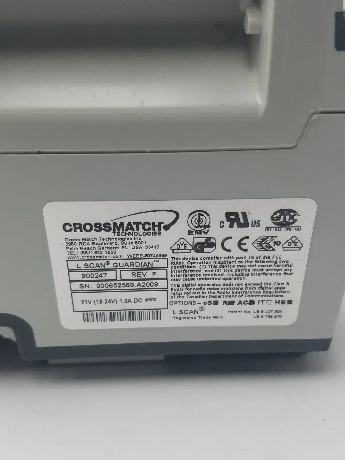 CrossMatch L Scan Guardian Fingerprint Scanner 900247