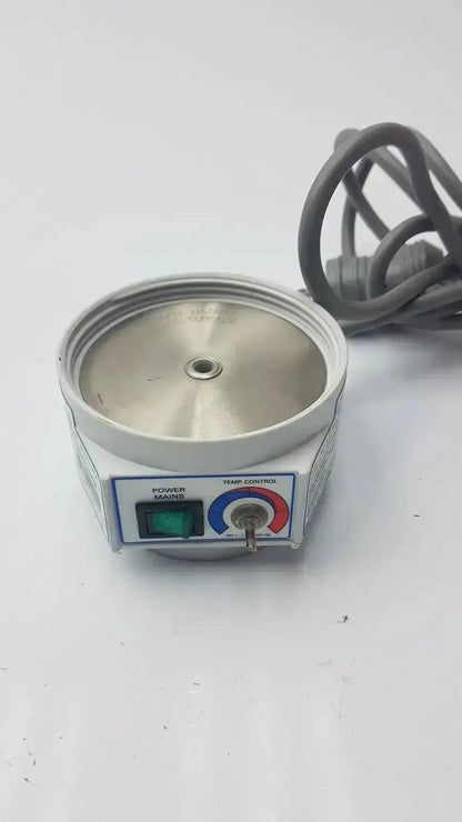 White and silver curaplex 301-p2001 humidifier heater p2001c with power switch temperature dial and coiled gray cord