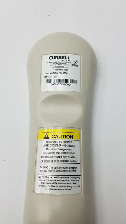 Curbell Gen4 Pillow Speaker Nurse Call Remote P/N: 4C010N-P500008
