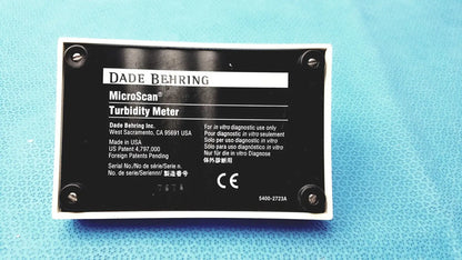Dade Behring Microscan Turbidity Meter – Working Unit No Power Supply Included
