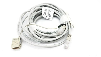 White ethernet cable with rj45 and d-sub 9-pin connectors for mon aic network extension 20ft length