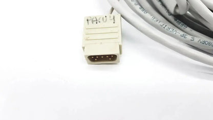 Beige 9-pin d-sub mon aic network extension cable with coiled white 20ft cable for Datex devices