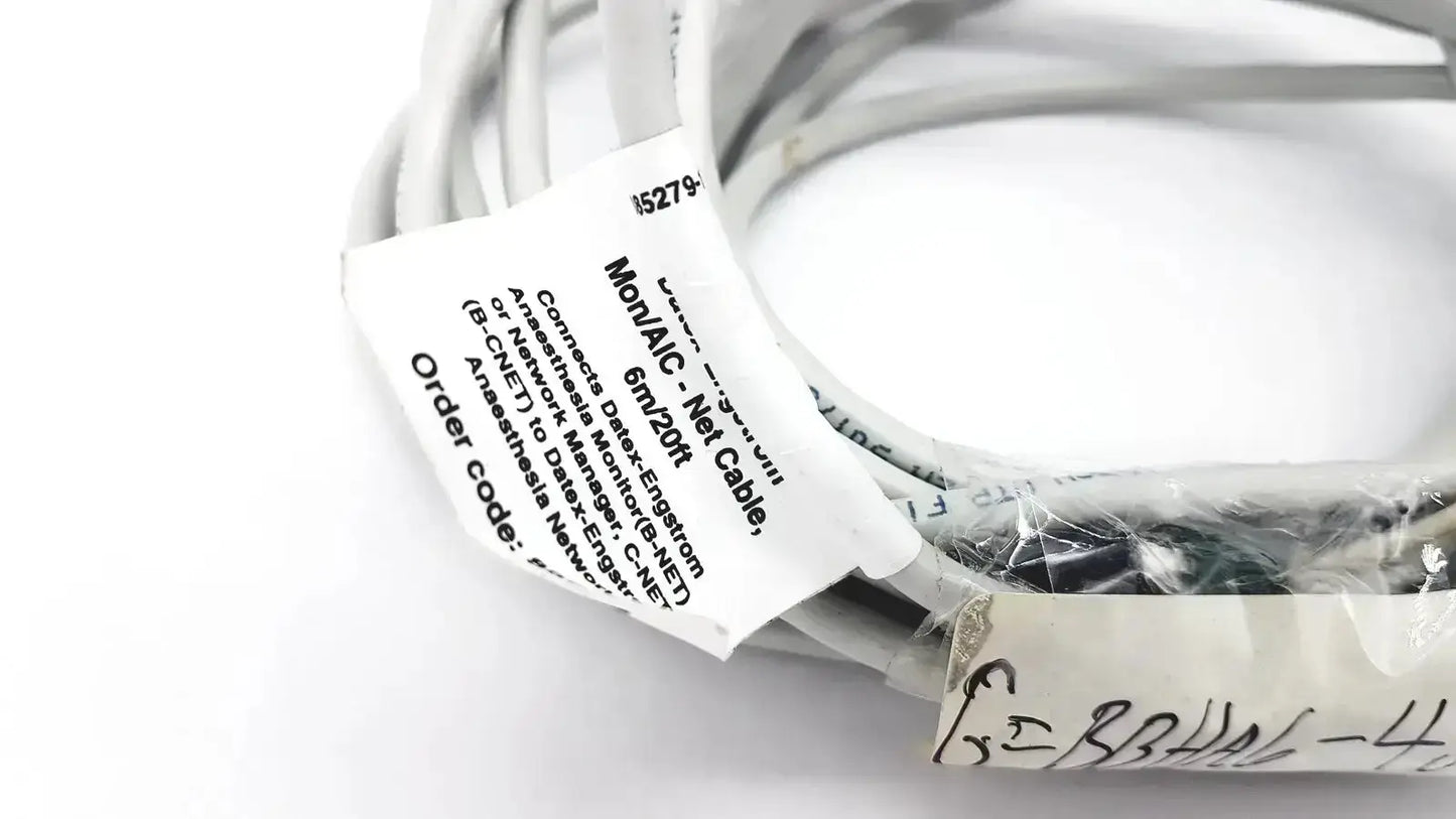 White monavic network cable 6m 20ft length for aic network cable and mon aic network use