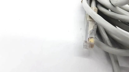 Gray Datex-Extension mon aic network cable 6m with clear plastic connector and gold-colored pins for reliable network use