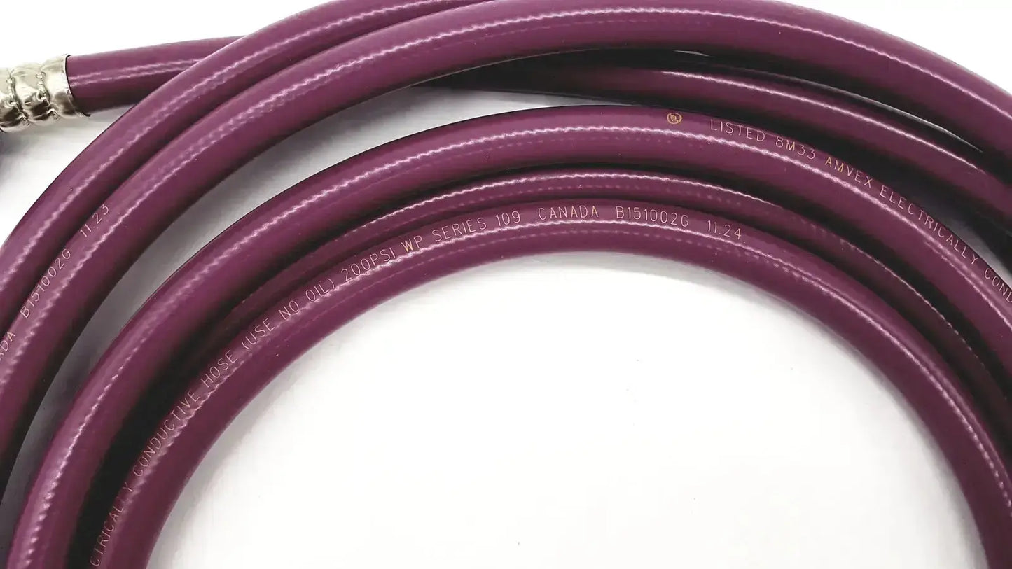 Purple rubber datex ohmeda hose assembly evacuation with embossed text and metallic connector for medical use