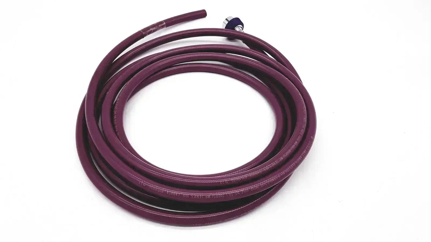 Maroon leather-coated hose assembly evacuation with metallic connector for Datex Ohmeda 1009-8201-000 product