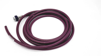 Maroon flexible hose assembly with metallic connector for datex ohmeda hose assembly evacuation use