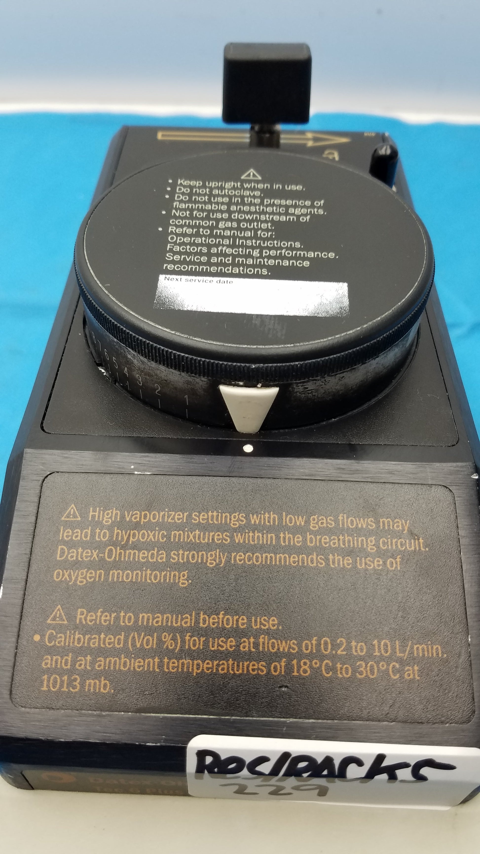 Datex-Ohmeda Tec 6 Plus Desflurane Anesthesia Vaporizer