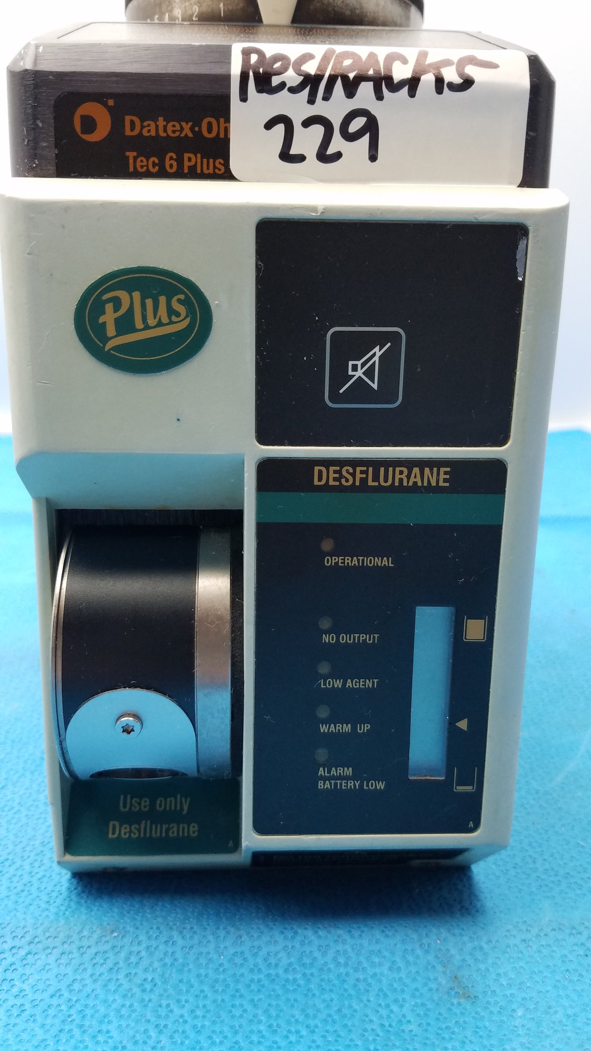 Datex-Ohmeda Tec 6 Plus Desflurane Anesthesia Vaporizer