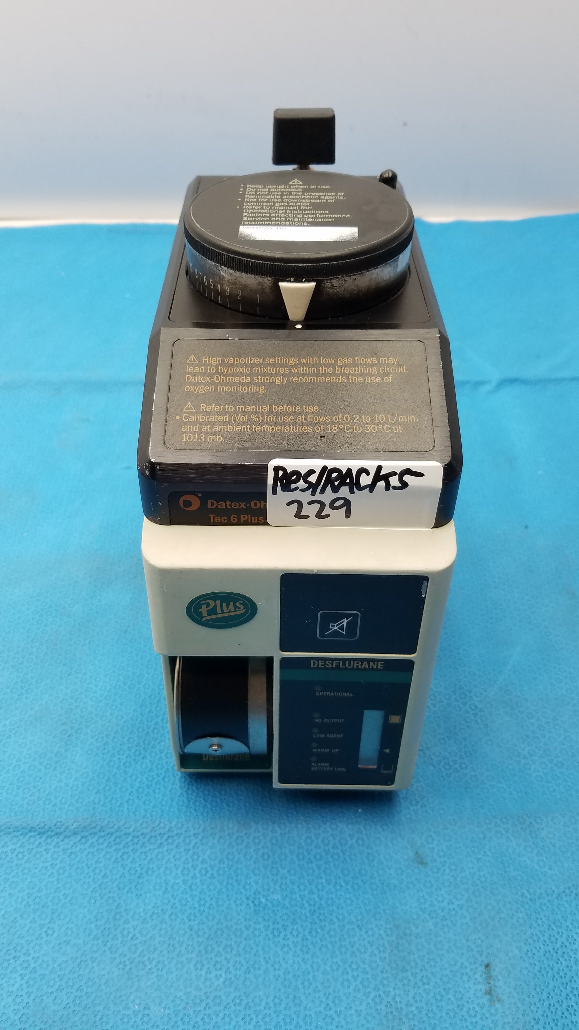 Datex-Ohmeda Tec 6 Plus Desflurane Anesthesia Vaporizer