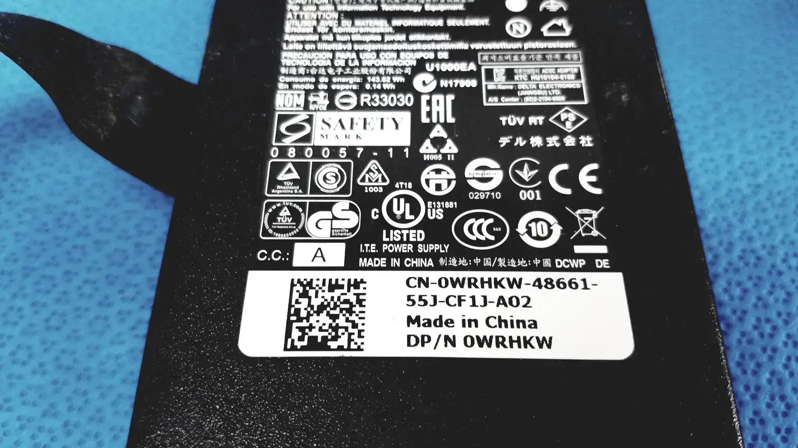 Dell 130W DA130PE1-00 AC Power Adapter CN-0WRHKW-48661-55J-CF1J-AO2