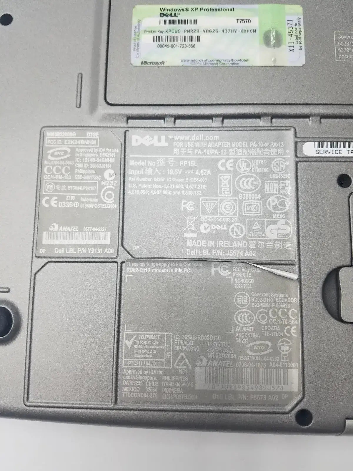 Dell Latitude D810 Intel Inside Centrino Model PP15L - Laptop Computer