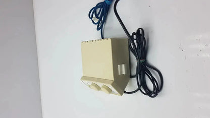 Beige plastic dual-output power strip with rotary knobs and coiled cords for dentsply cavitron prophylaxis unit type-gen 110
