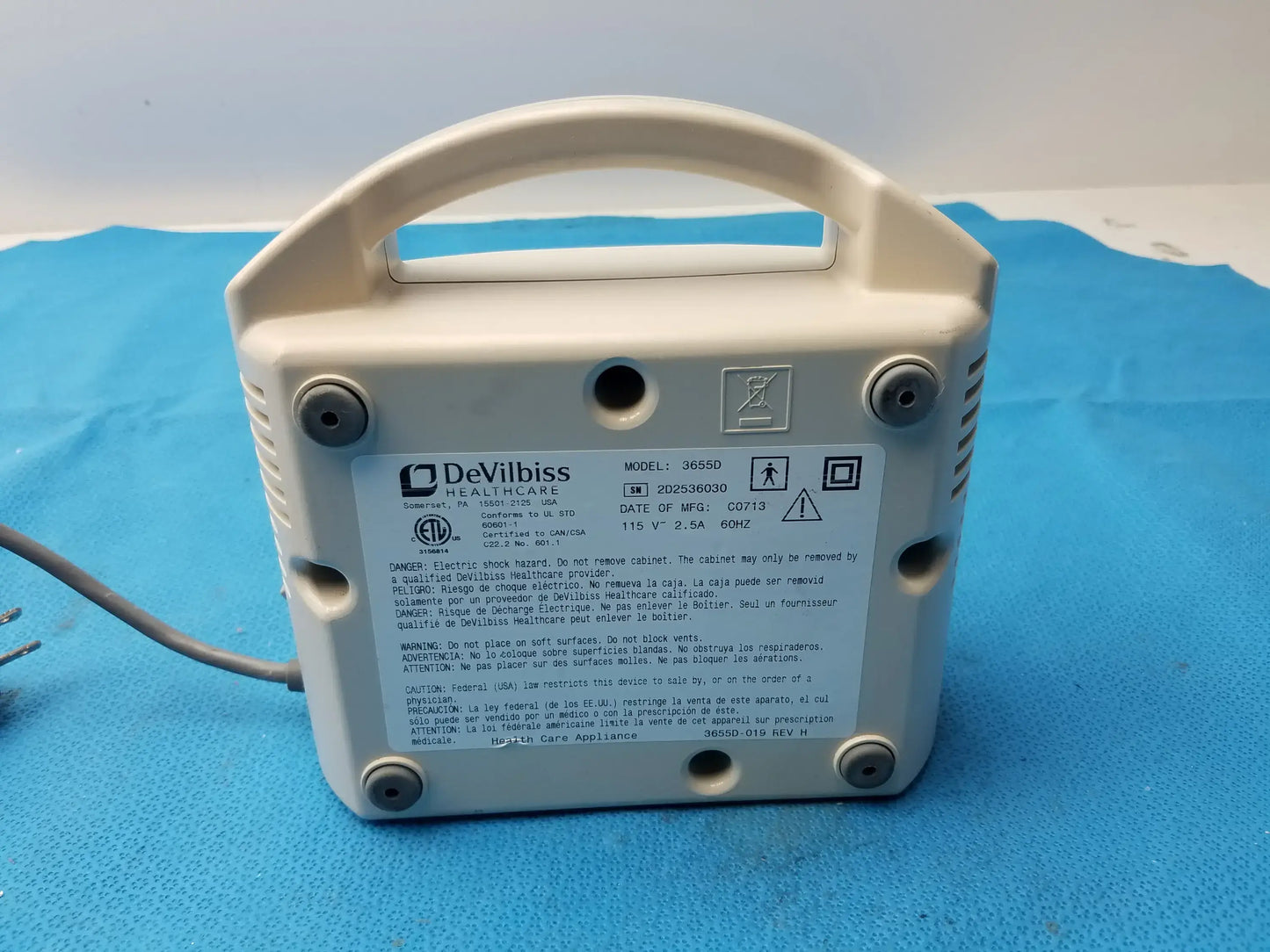 DeVilbiss 3655D Pulmo-Aide Compact Compressor Nebulizer System