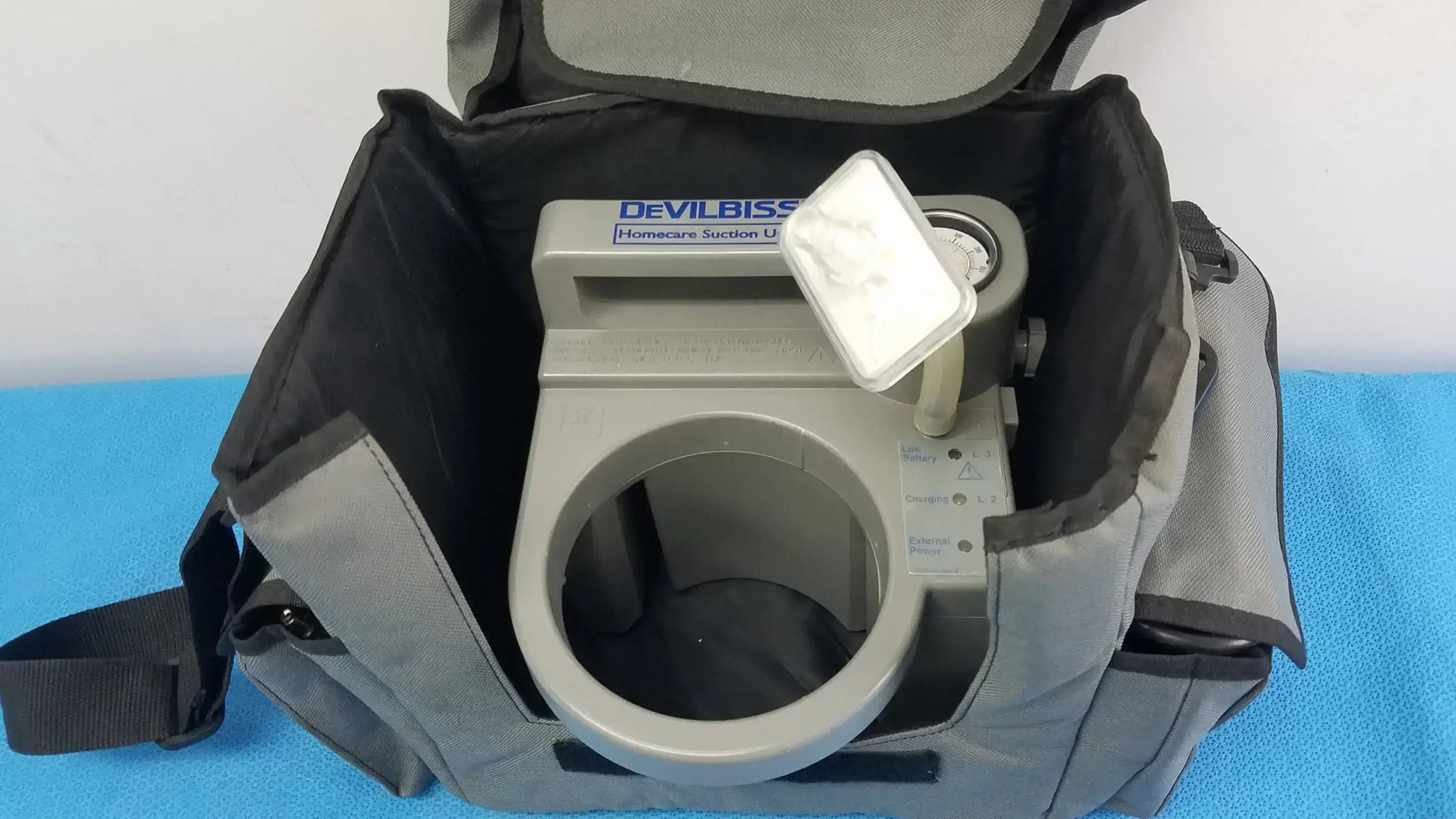 Devilbiss 7305P-D Home Care Vacu-Aide Suction Unit With Power Supply and Bag