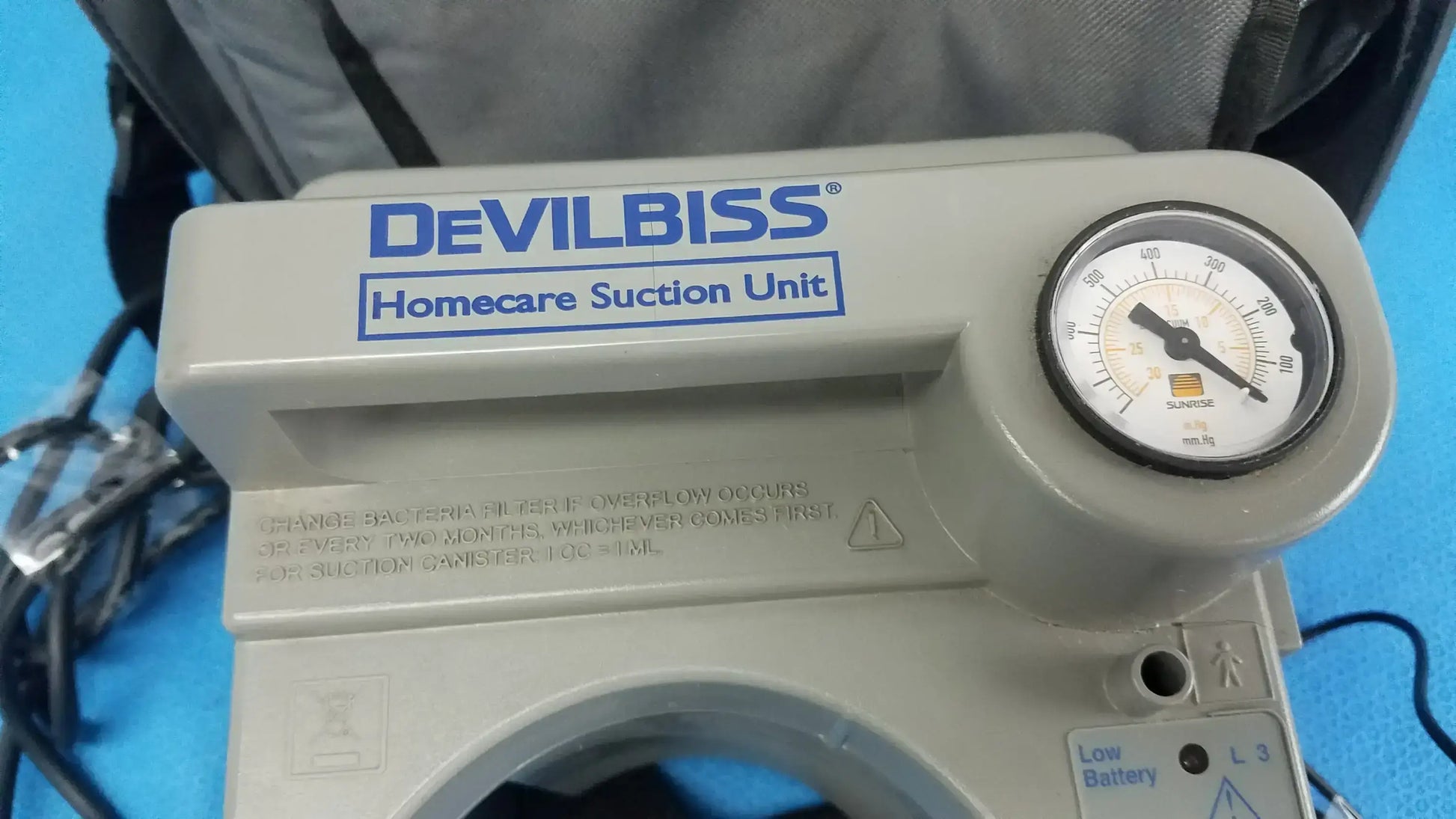 DeVilbiss 7305P-D Homecare Vacu-Aide Suction Unit With Power Supply and Bag