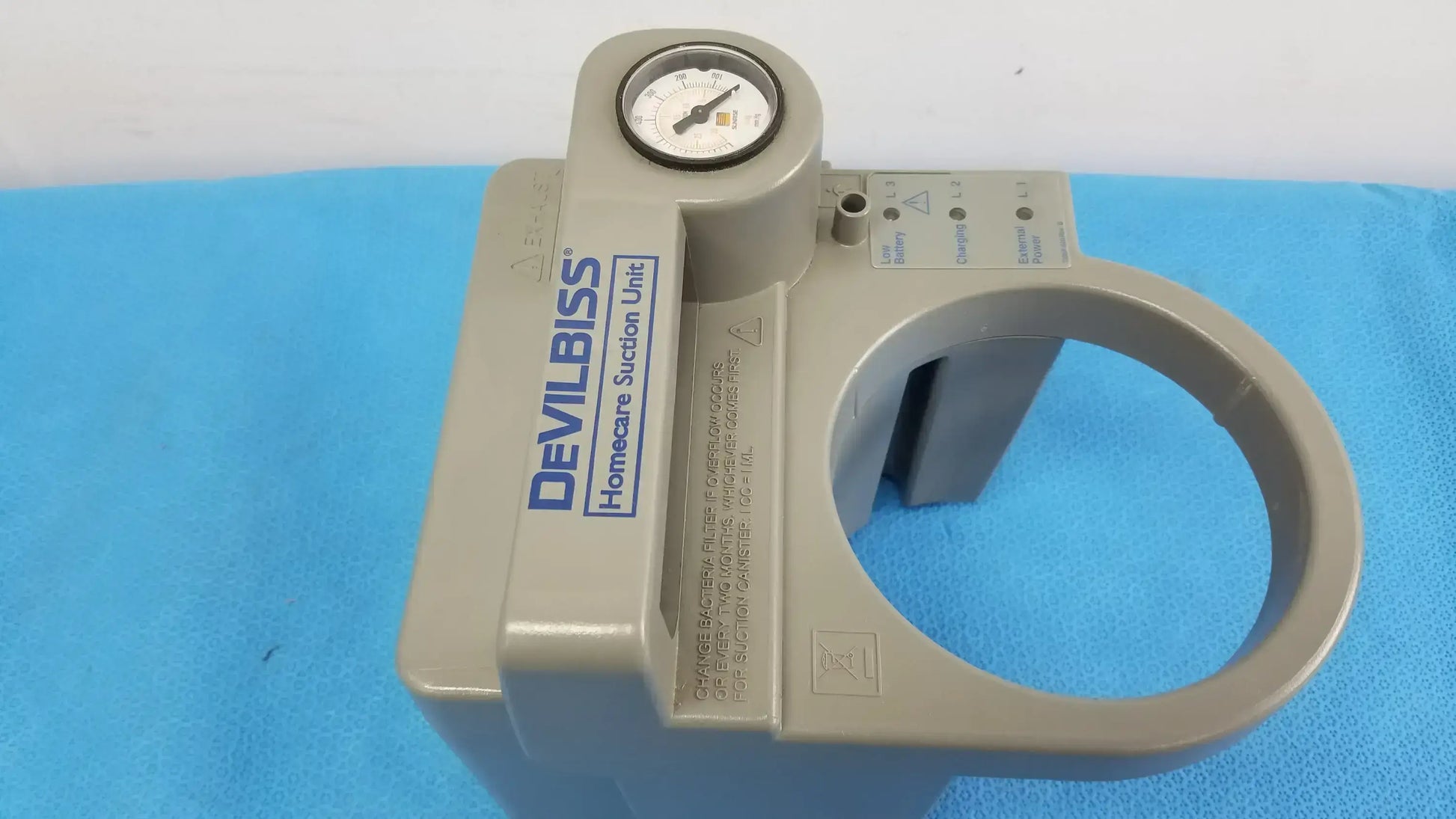 DeVilbiss 7305P-D Homecare Vacu-Aide Suction Unit With Power Supply and Bag