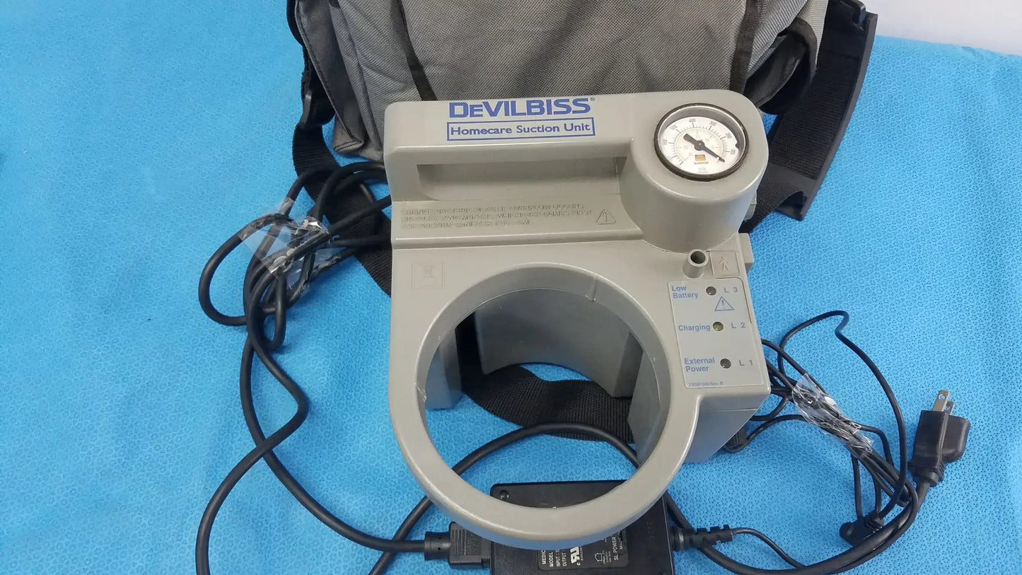 DeVilbiss 7305P-D Homecare Vacu-Aide Suction Unit With Power Supply and Bag