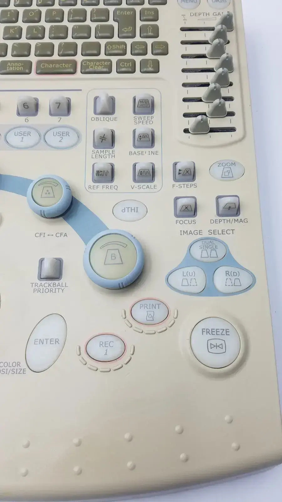 Diagnostic Ultrasound System Keyboard P/N: KB319385-B1
