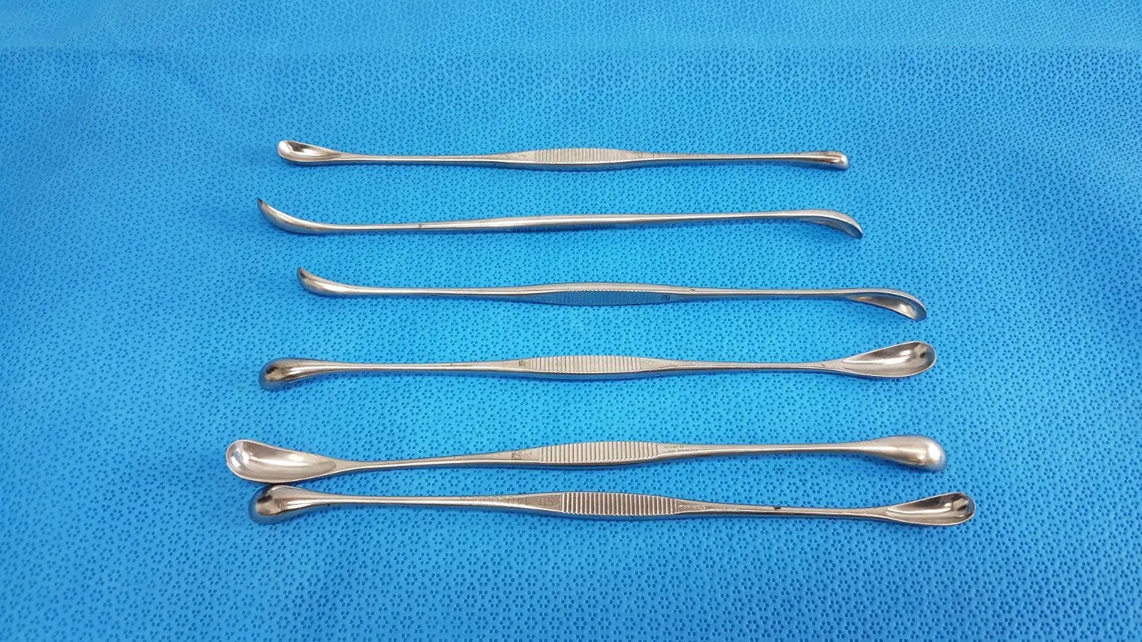 Double Ended Dental Spoon Excavator – Stainless Steel Dental Tool lot of 6
