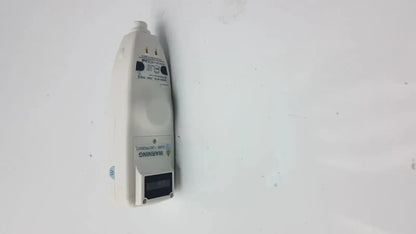 White plastic wall-mounted electrical outlet cover with black labeling and display window for drager jaundice meter jm-105