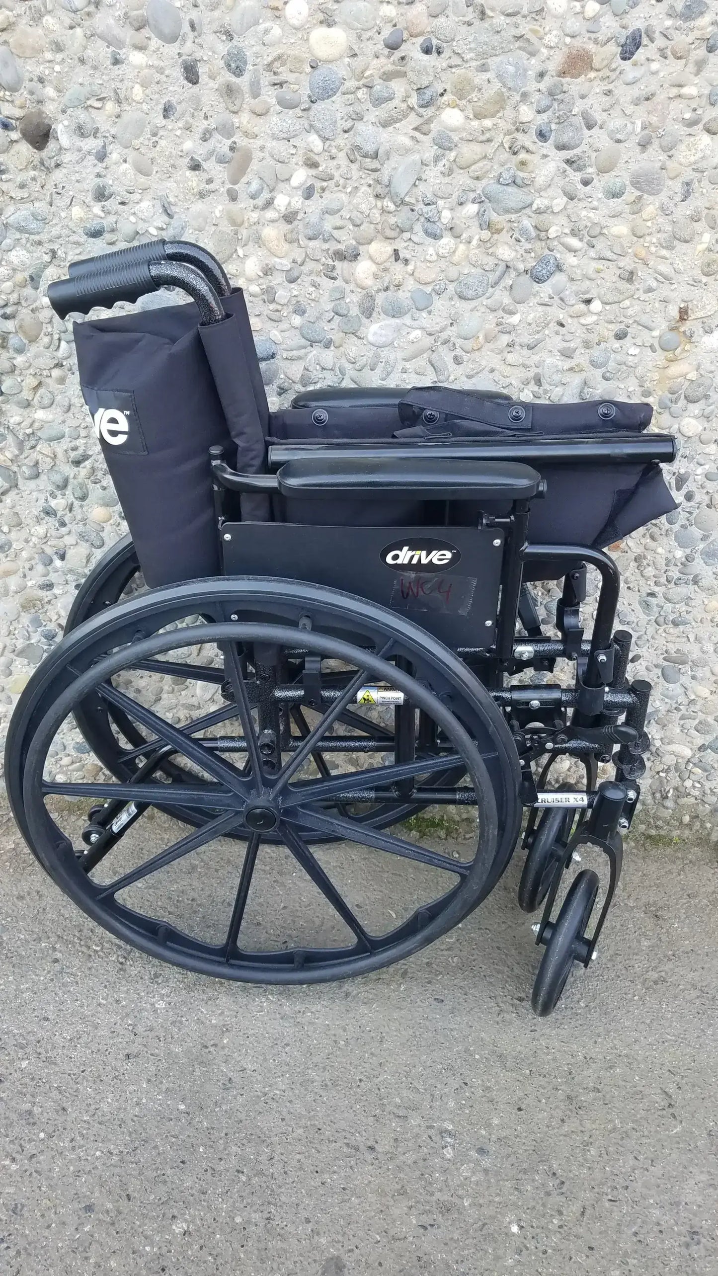 Drive Medical ELR Cruiser X4 Transport Folding Wheelchair Lightweight
