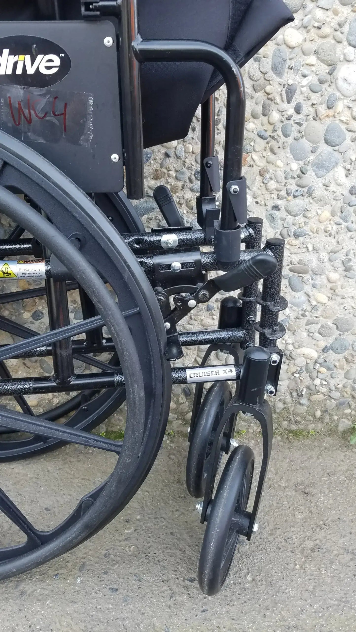 Drive Medical ELR Cruiser X4 Transport Folding Wheelchair Lightweight