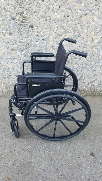 Drive Medical ELR Cruiser X4 Transport Folding Wheelchair Lightweight