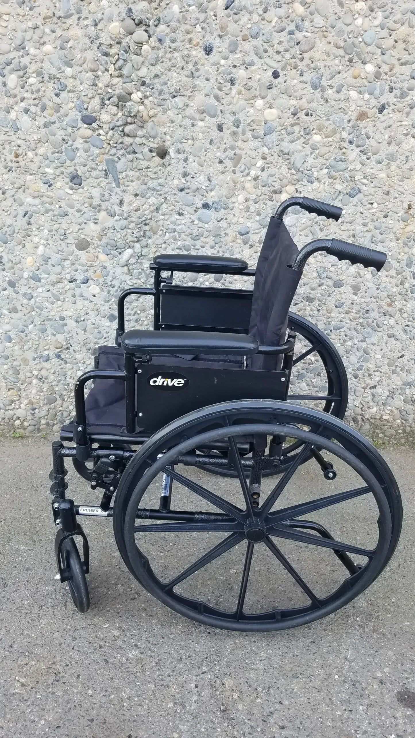 Drive Medical ELR Cruiser X4 Transport Folding Wheelchair Lightweight