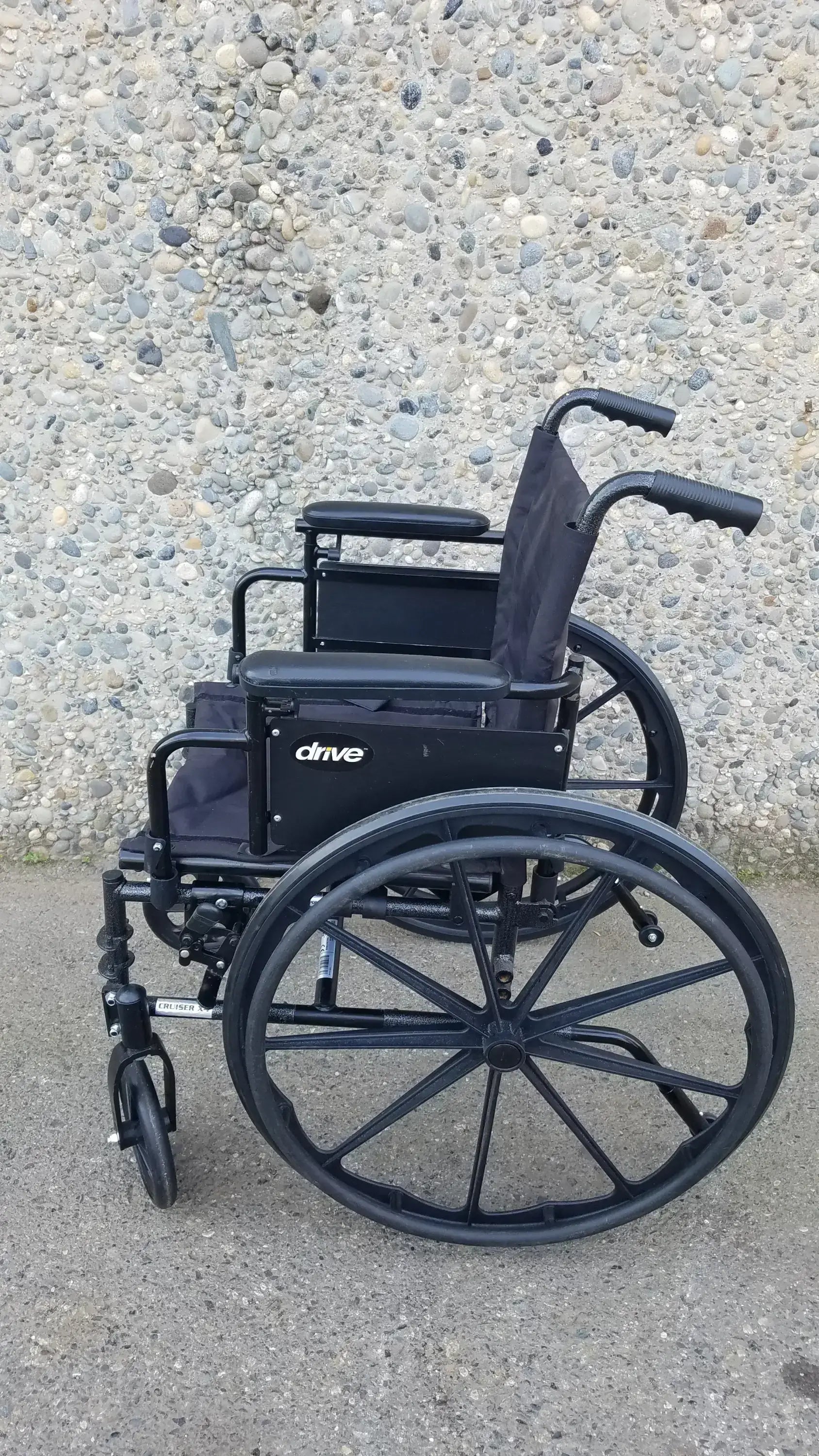 Drive Medical ELR Cruiser X4 Transport Folding Wheelchair Lightweight