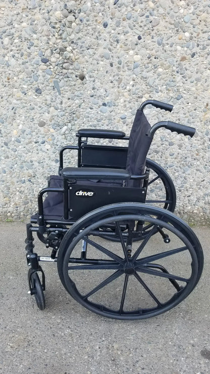 Drive Medical ELR Cruiser X4 Transport Folding Wheelchair Lightweight