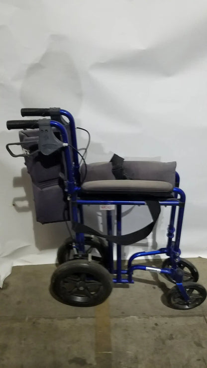 Drive Medical Expedition Folding Manual Wheelchair - Lightweight Black Comfort Seat
