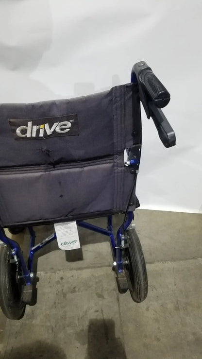 Drive Medical Expedition Folding Manual Wheelchair - Lightweight Black Comfort Seat