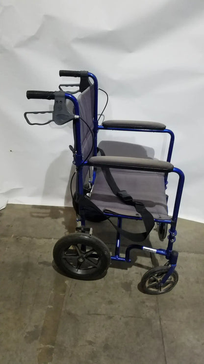 Drive Medical Expedition Folding Manual Wheelchair - Lightweight Black Comfort Seat