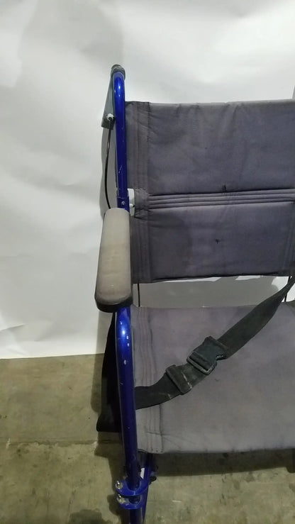 Drive Medical Expedition Folding Manual Wheelchair - Lightweight Black Comfort Seat