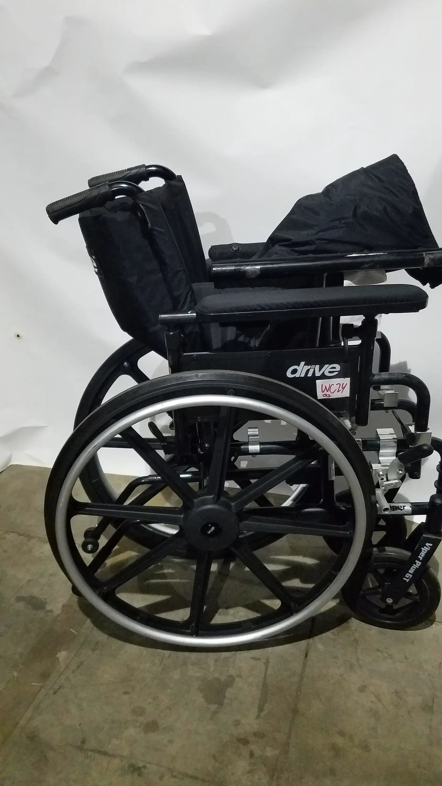 Drive Medical Folding Manual Wheelchair - Black Comfort Seat