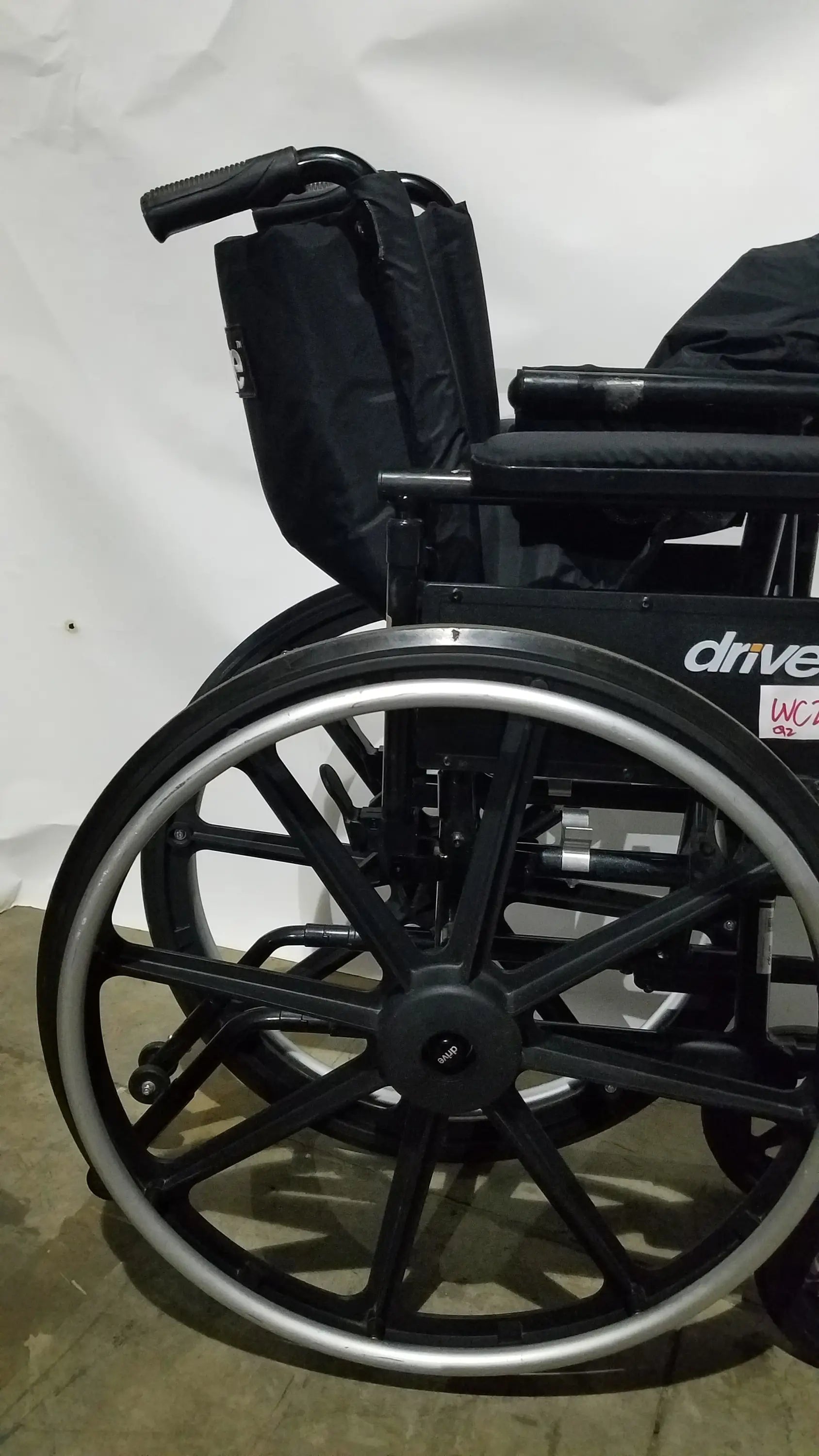 Drive Medical Folding Manual Wheelchair - Black Comfort Seat