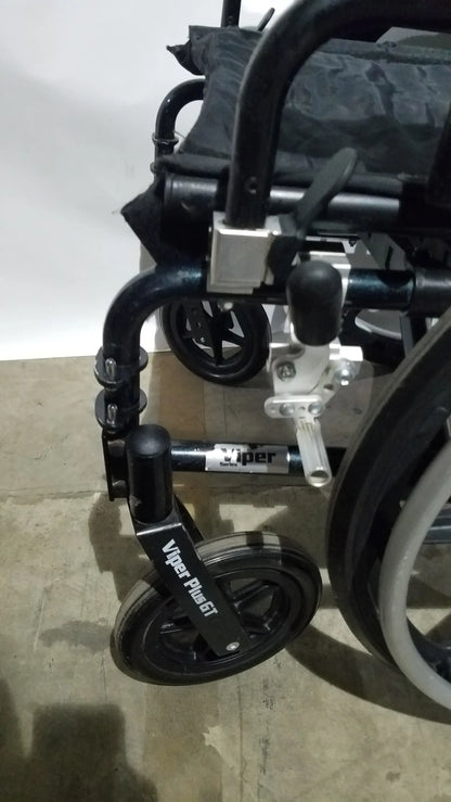 Drive Medical Folding Manual Wheelchair - Black Comfort Seat
