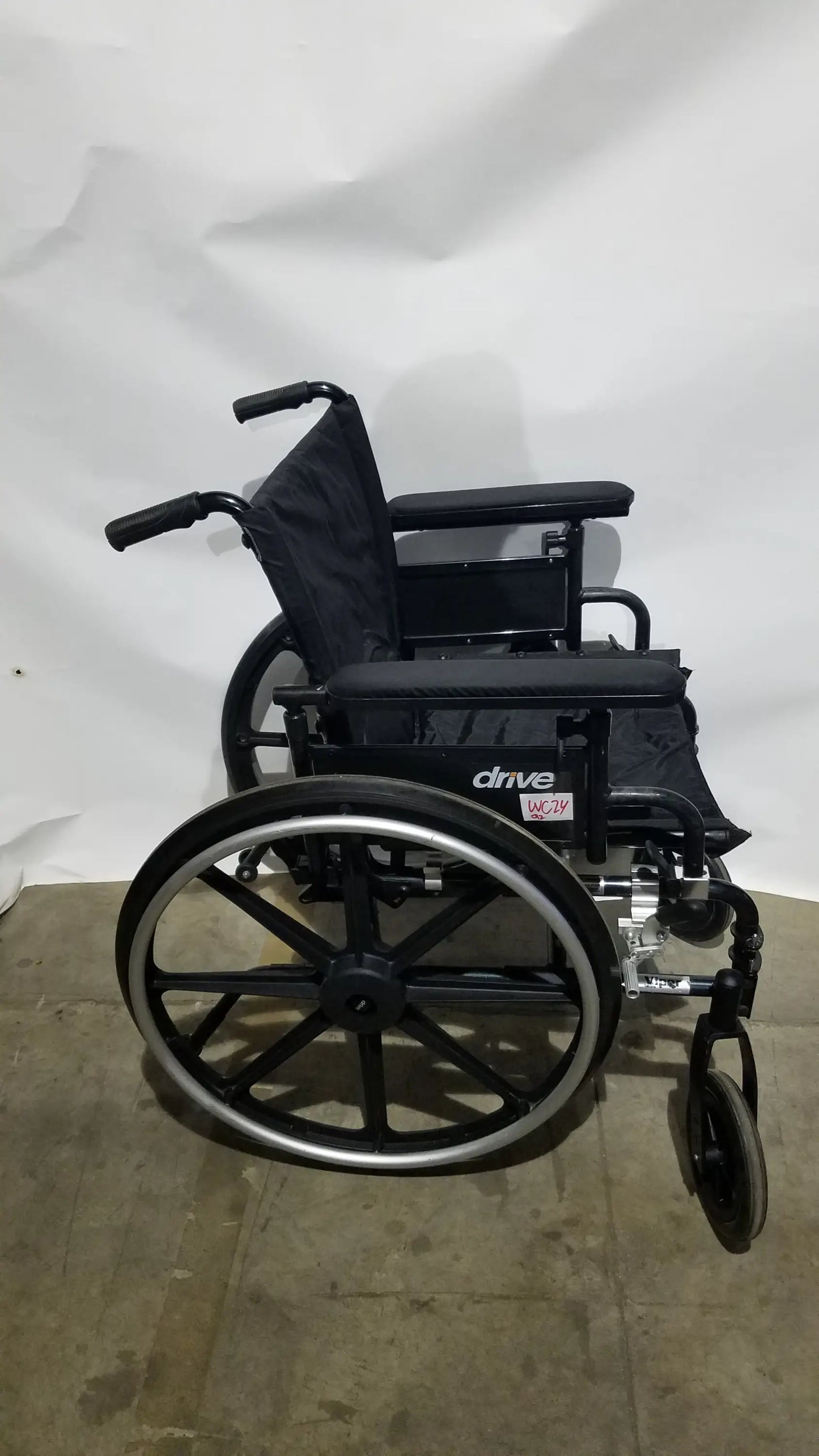 Drive Medical Folding Manual Wheelchair - Black Comfort Seat