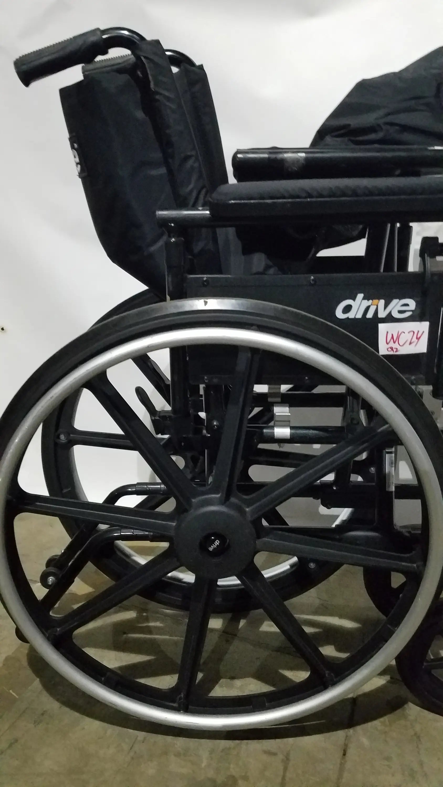 Drive Medical Folding Manual Wheelchair - Black Comfort Seat