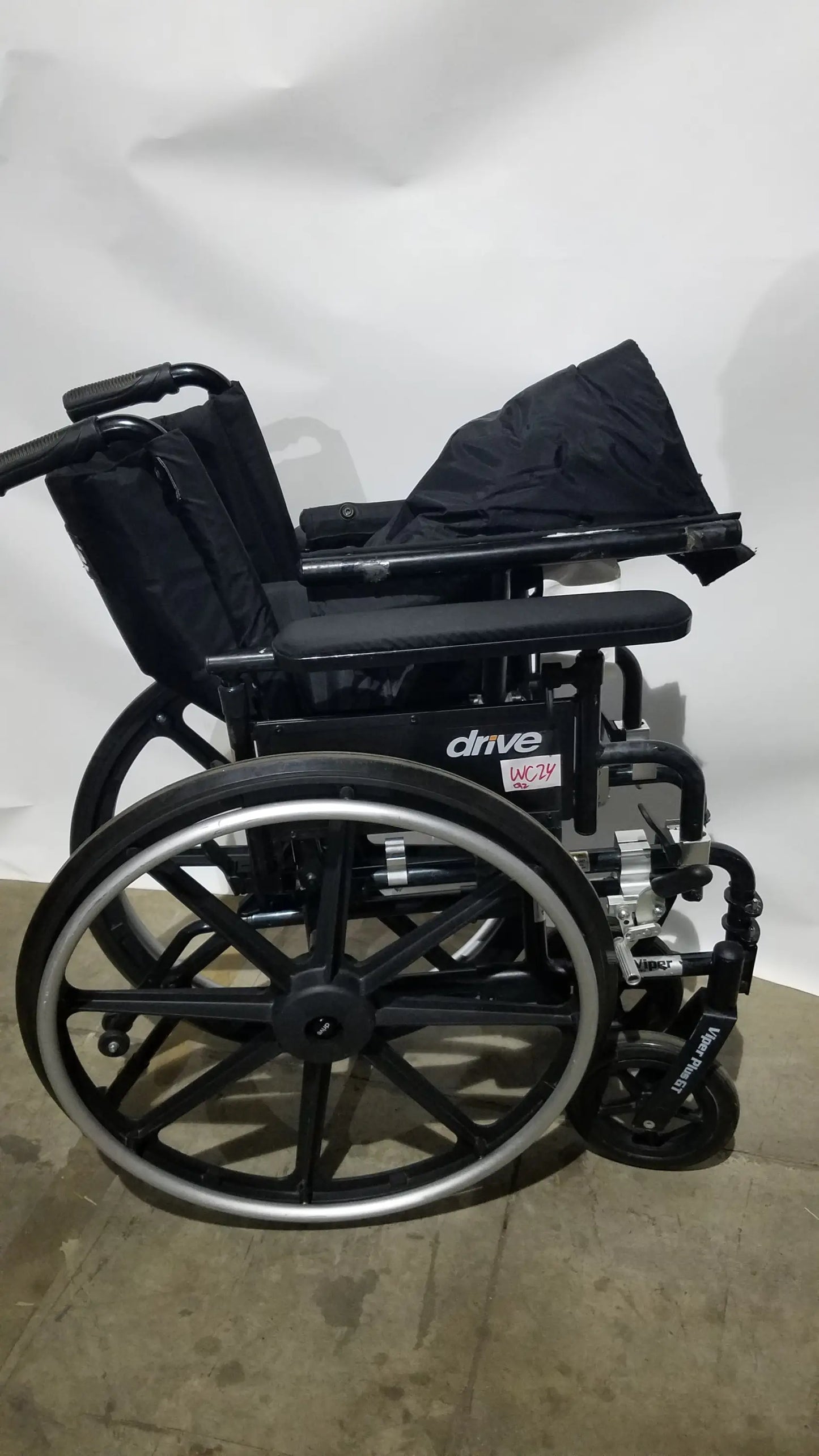 Drive Medical Folding Manual Wheelchair - Black Comfort Seat
