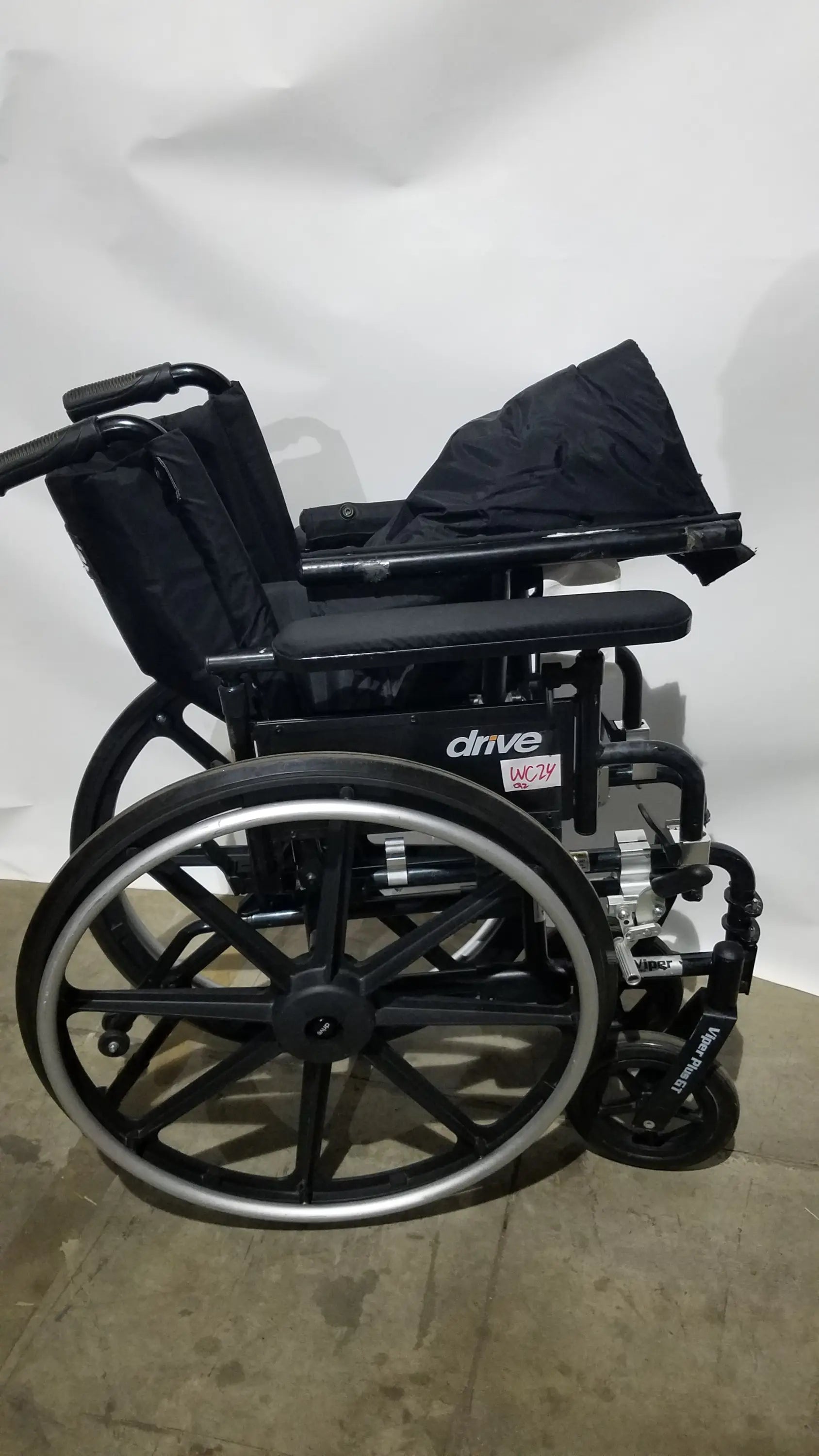 Drive Medical Folding Manual Wheelchair - Black Comfort Seat