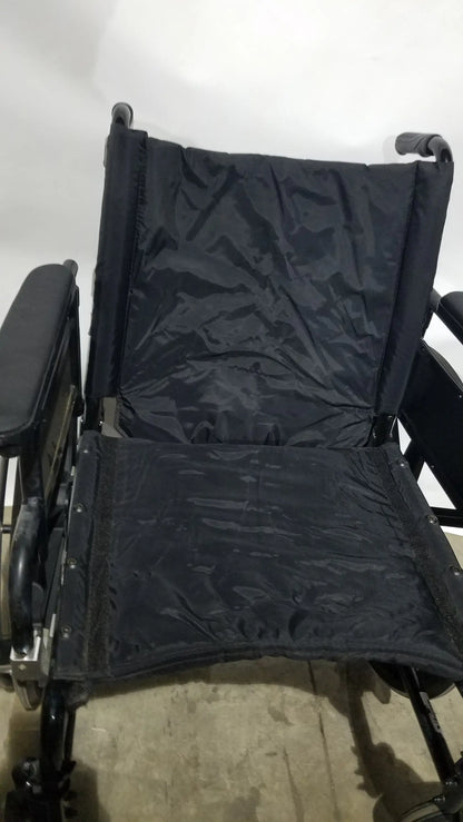 Drive Medical Folding Manual Wheelchair - Black Comfort Seat