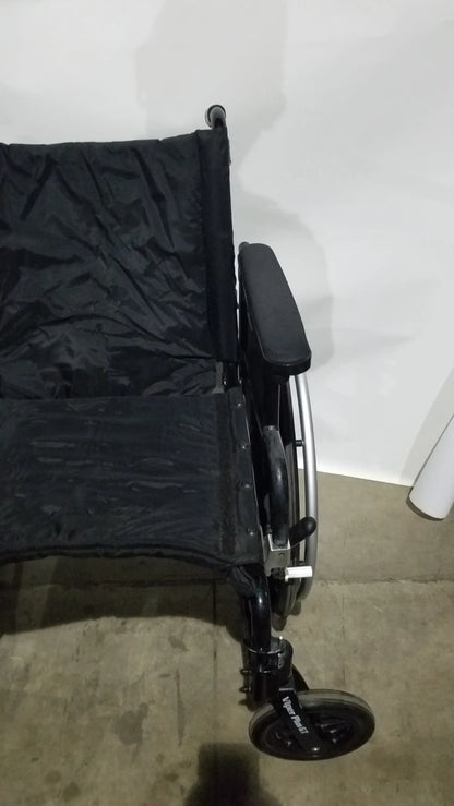 Drive Medical Folding Manual Wheelchair - Black Comfort Seat