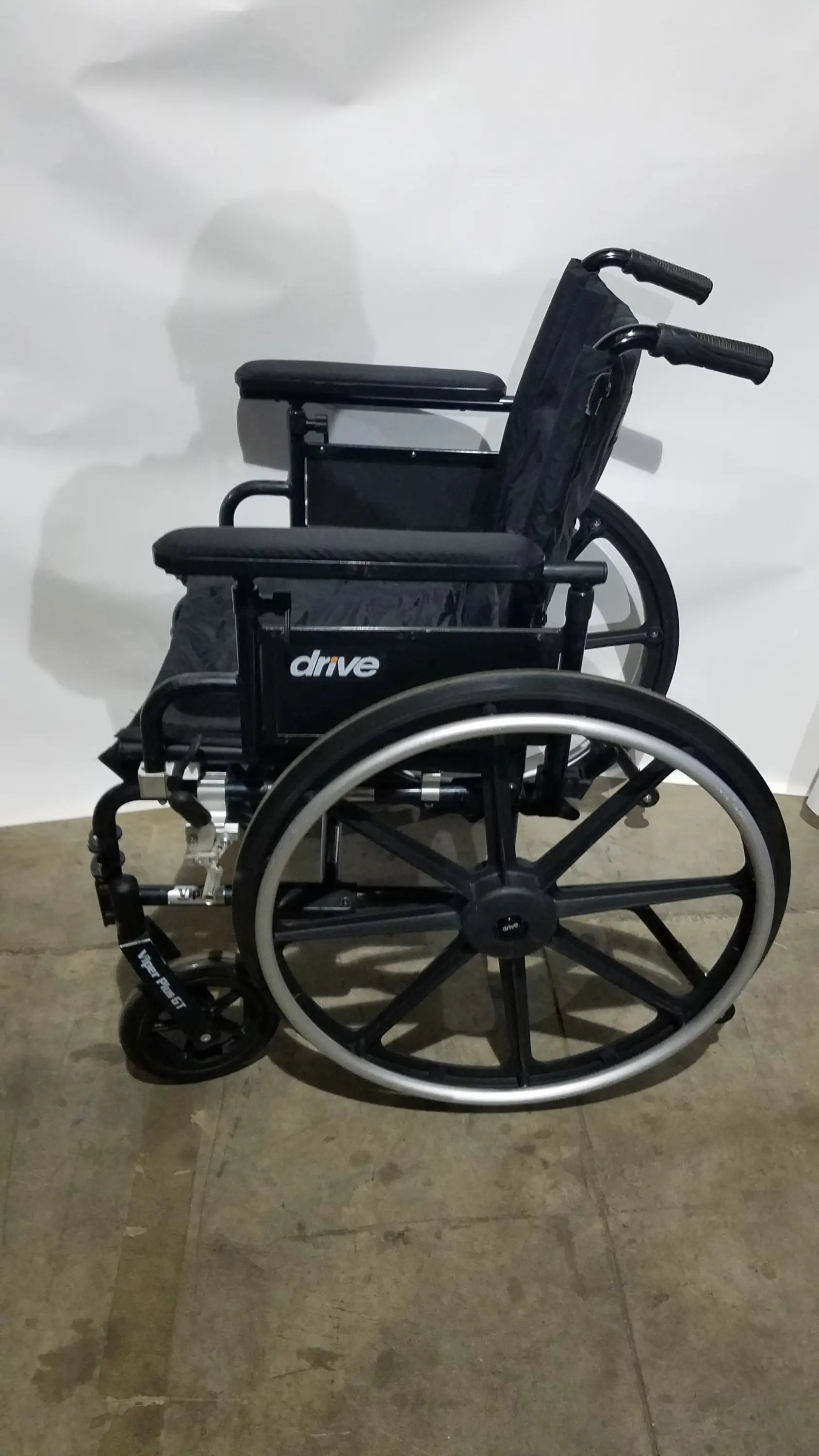 Drive Medical Folding Manual Wheelchair - Black Comfort Seat