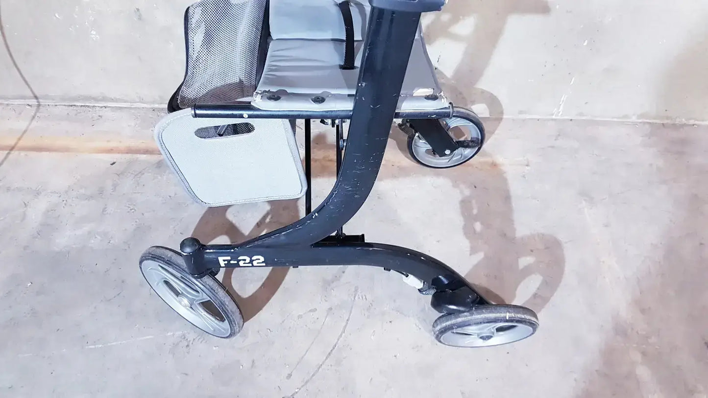Drive Medical Nitro Aluminum Rollator Walker 10’’ Casters Black & White