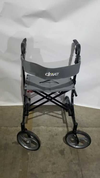 Drive Medical Nitro Euro Rollator Tall Folding Walker 10266BK-T GRAY Adult Seat